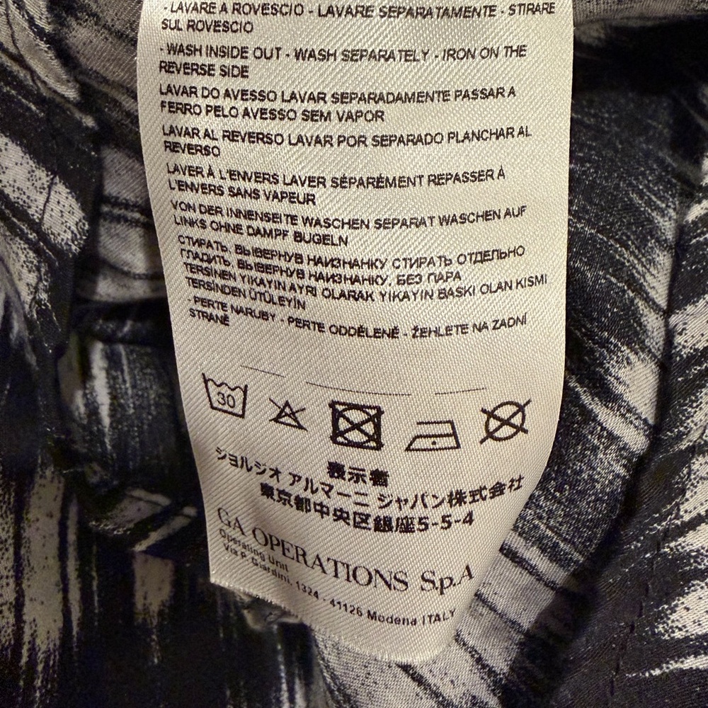 A/X Armani Exchange Black and White Men's XL long sleeve Shirt - Picture 9 of 9